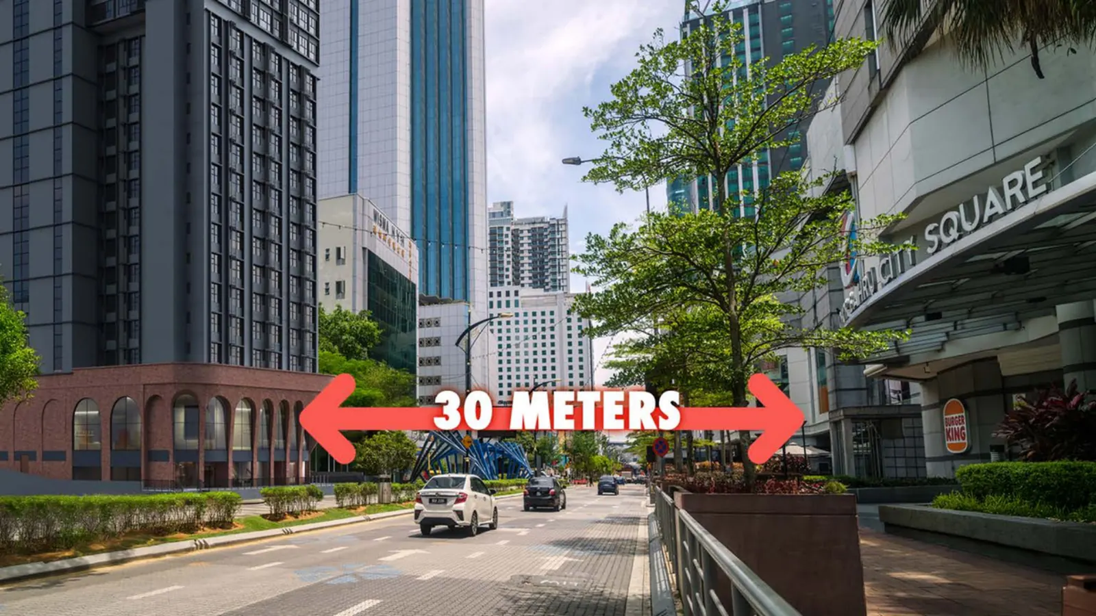 30 meters to City Square